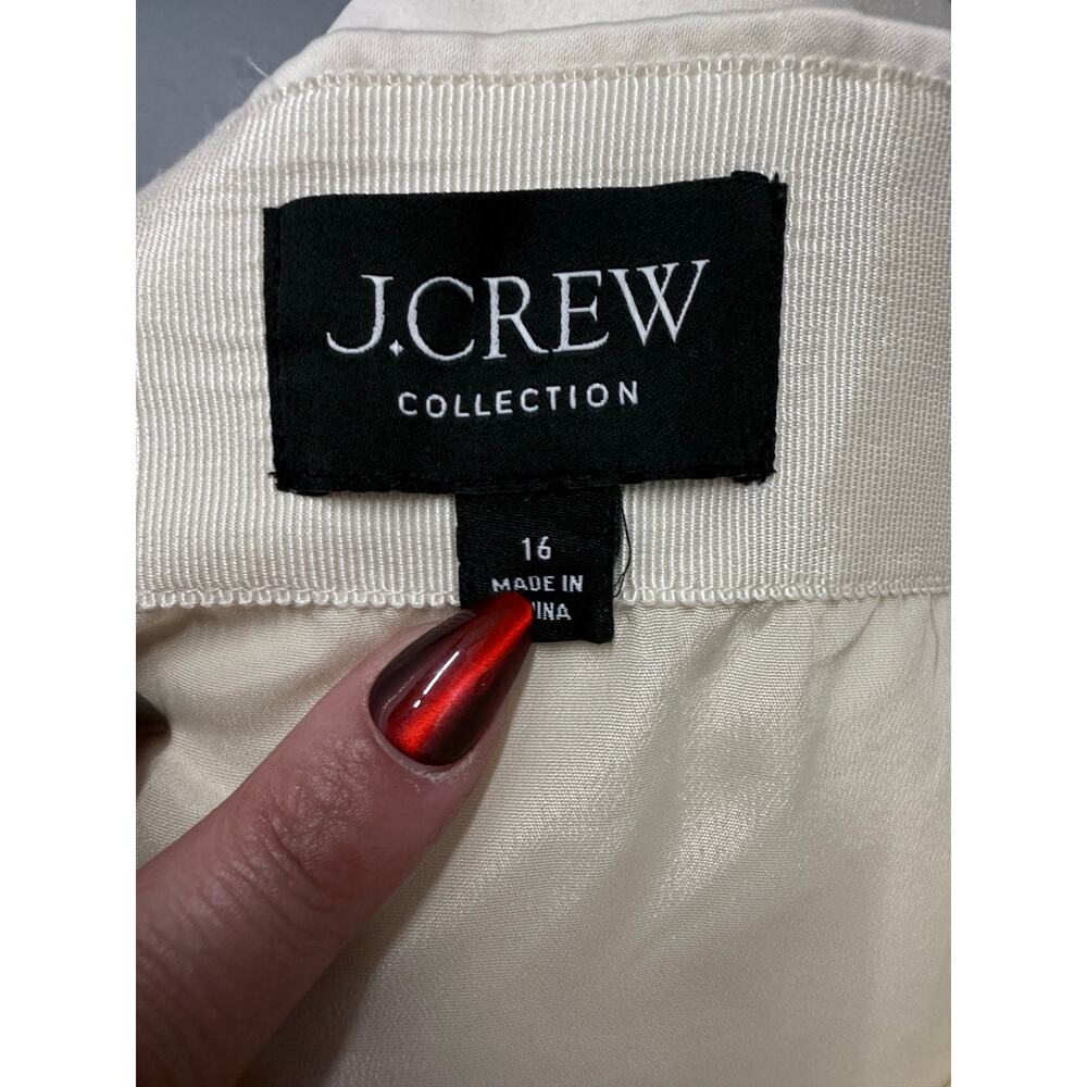 J CREW COLLECTION beige Limited-edition faux-wrap mini skirt in duchesse satin - Picture 7 of 9
